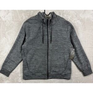 Cory Vines Hoodie Mens L Full Zip Grey Activewear New Performance 4 Way Stretch